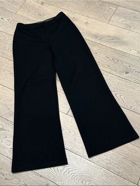 Woman’s Christian Siriano black high-rise wide leg pull on pants. Medium. NWT!